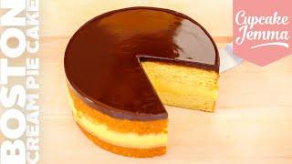 Boston Creme Pie Cake Recipe & Tutorial | Cupcake Jemma