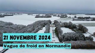 Chute de neige en Normandie | Drone 4k | 21 novembre 2024