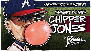 Chipper Jones | Marker Doodle Monday