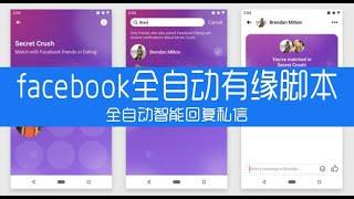 facebook友缘脚本、facebook友缘最强智能对话回复；解放你的双手，点一个开始，剩下的教给脚本！