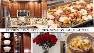 FALL MEAL PREP | KITCHEN CLEAN | FRIDGE ORGANIZATION