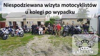 Niespodziewana wizyta motocyklistów u kolegi po wypadku