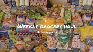 Weekly grocery haul for family of 6. #groceryshopping #grocerystorehaul #weeklyfoodshop #aldi