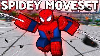 DESTROYING Using SPIDERMAN MOVESET in ROBLOX Heroes Battlegrounds