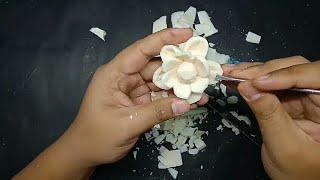 How to make a soap carving flower...