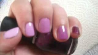 Gradient Purple Ombré Nails - Ongles Ombrés