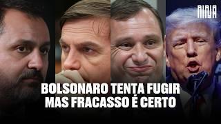 Bolsonaro aposta em vão na do Trump para safar da CadeiaNovas provas afundam defesa do inelegível