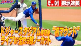 【大谷翔平5月31日現地速報】ドジャースタジアムでライブBP 全29球ノーカット！