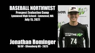 Jonathan Rominger Baseball Northwest PEC July 2021, 2025 Grad