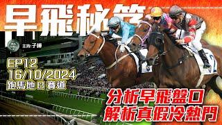 【賽馬貼士】分析冷門暗飛馬│專捉熱門未得治│《2024年10月13日》24-25賽季 #早飛秘笈  EP11 #子樺 #賽馬貼士 #分析 #跑馬地 #夜賽