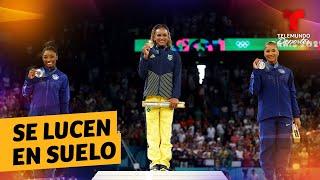 Rebeca Andrade, Simone Biles y Jordan Chiles brillan en suelo | Juegos Olímpicos París 2024