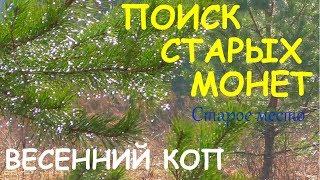 Поиск старых монет.Весенний коп