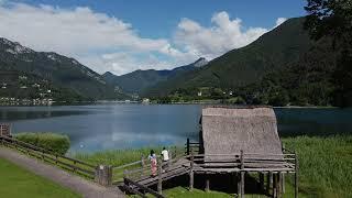 Museo delle Palafitte del lago di Ledro Visione con il drone