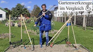 Die wichtigsten Werkzeuge zur Boden&Beetbearbeitung  Grabegabel, Gartenkralle & Pendelhacke im Test