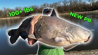 100+ LB MONSTER Blue Catfish (BIGGEST FROM BANK ON YOUTUBE!?)