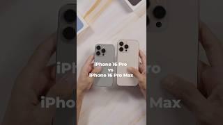 iPhone 16 Pro vs Pro Max Comparison #iphone16pro