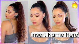 Insert Name Here Hair Extensions TRY-ON