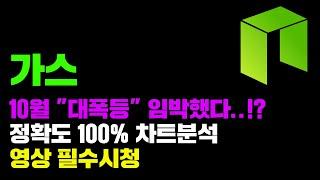 가스 [긴급] 10월 가장빨리 "대폭등" 임박한 코인..!? 정확도 100% 차트분석, 영상 필수시청...! #코인시황