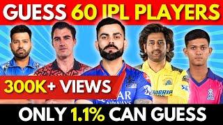  Guess 60 IPL Players in 'JUST 3 SECONDS' | IPL Quiz (2024) 