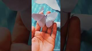 How to make beautiful paper  Origami butterflies without any glue #origami# butterfly #ytshorts#diy