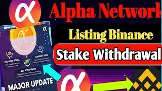 alpha network withdrawal trust wallet | alpha network withdrawal | alpha network Stake