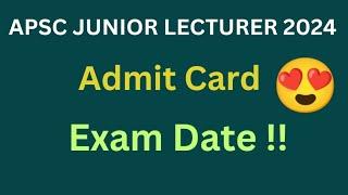 APPSC Junior Lecturer Exam Date 2024