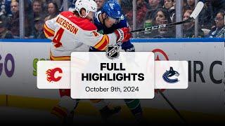 Flames at Canucks | October 09, 2024 | NHL Full Game Highlights