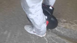 GotWay MCM unicycle in heavy rain