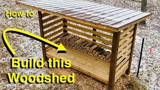 How to Build this Woodshed! | Firewood Storage | DIY | Woodshed Build Tutorial