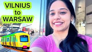 My First International Train Travel  - Vilnius  to Warsaw (Poland) | Nethra Dev | Lithuania Vlog