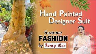 Hand Painted Designer Suit Design || by Fancy Bee