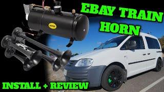 Ebay Train Horn Air Compressor install + Review. $120 is it worth it? It's FUN