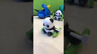 Clockwork Panda Spinning Walking Toy | Vintage Wind-Up Tin Toy