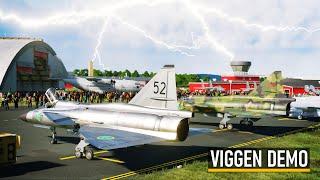 DCS | AJS-37 Viggen Flight Demonstration | Thunderstorm Demo