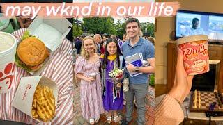 weekend in our lives as newlyweds  | date night, friend's graduation, + cozy moments at home