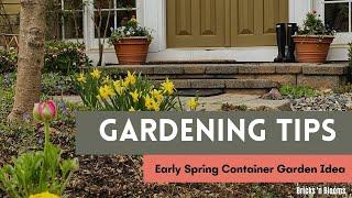 Early Spring Container Garden Idea // Gardening Tips // Planting Pansies // Bricks 'n Blooms