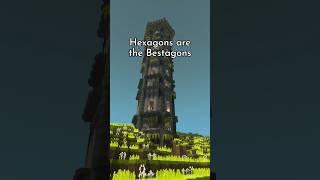 Hilltop Medieval Tower Build #gamingshorts #satisfying #voxel