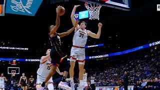 Vlatko Cancar ends Mikal Bridges career with a powerful blockshot that shocked the entire arena