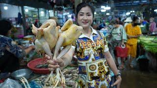 Countryside vlog: Buy native chicken and cooking - Yummy deep fried chicken - Cooking by Sreypov