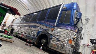 Bus inspection uncovered major safety issues.  Finishing up some last issues on this major project.