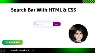 How to create searchbar in html and css with source code