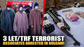 Kulgam Police, Army, and CRPF arrest 3 LeT/TRF terrorist associates, recover Arms and ammunition