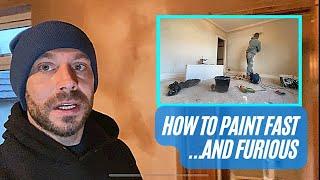 3 Bedroom House Painted in 4 days. How to Paint Fast ceilings and walls.