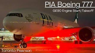 GE90 ENGINE START! PIA Boeing 777 Takeoff From Toronto Pearson #pakistan #pia #piatoronto #yyz