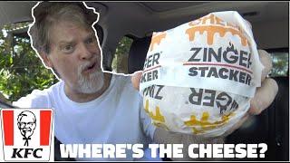 KFC Cheesy Zinger Stacker Burger Review