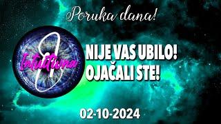 NIJE VAS UBILO! OJAČALI STE!PORUKA DANA ZA 02.10.2024. Tarot citanje   @Intuitivna8