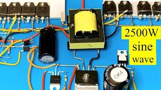 how to make simple inverter 2500W , sine wave ,mosfet ,JLCpcb