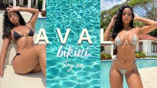 AVAL the brand VERY MINIMAL bikini TRY ON haul #bikini #tryon