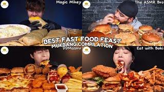 ASMR | BEST FAST FOOD FEAST MUKBANG COMPILATION | BURGER, PIZZA, FRIED CHICKEN, FRIES EATING SHOW |