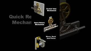 Mechanical Mechanism: Scotch Yoke, Quick Return, Worm Gear, and Rack & Pinion Mechanisms#automation